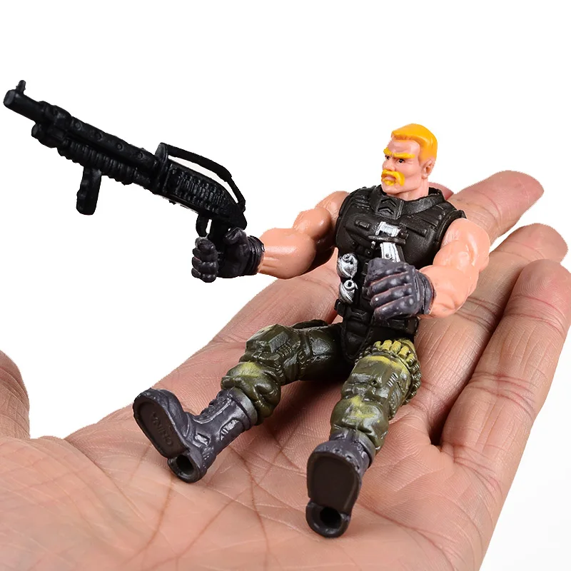 6 шт. современные модели игрушечных воинов в американском стиле двигающиеся с