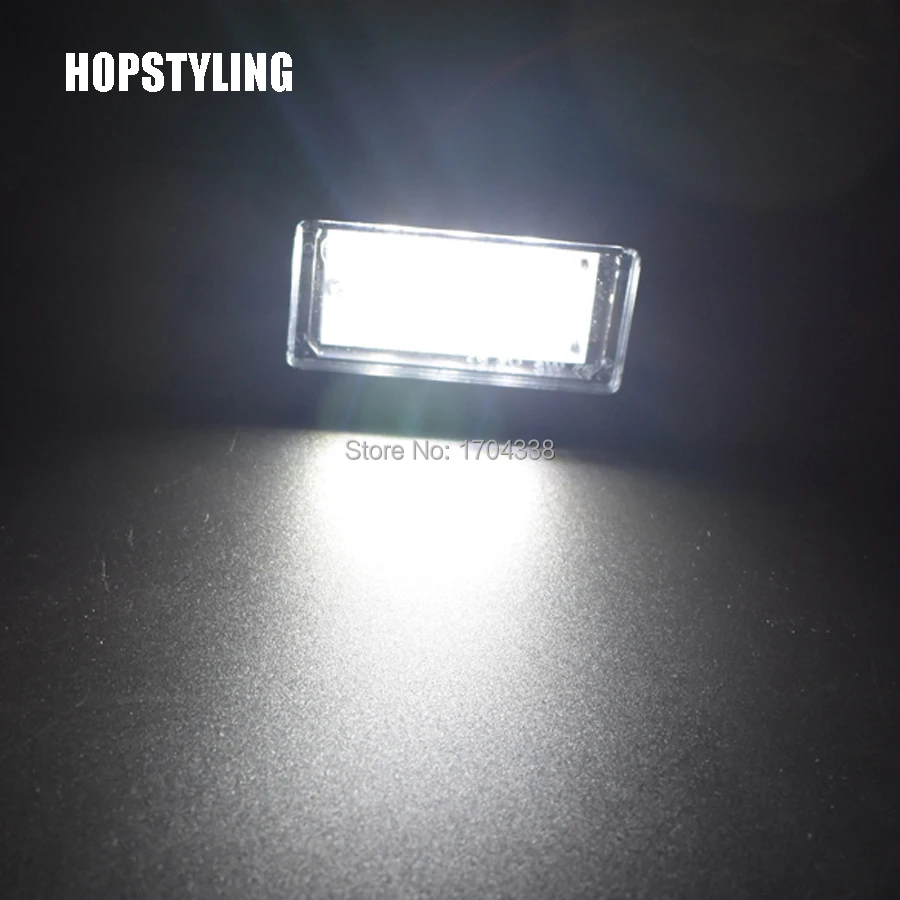 Hopstyling супер яркий 18SMD 3528 2 шт для Nissan QASHQAI MARCH PATHFINDER R51 JUKE PRIMERA P12 светодиодный фонарь для номерного знака