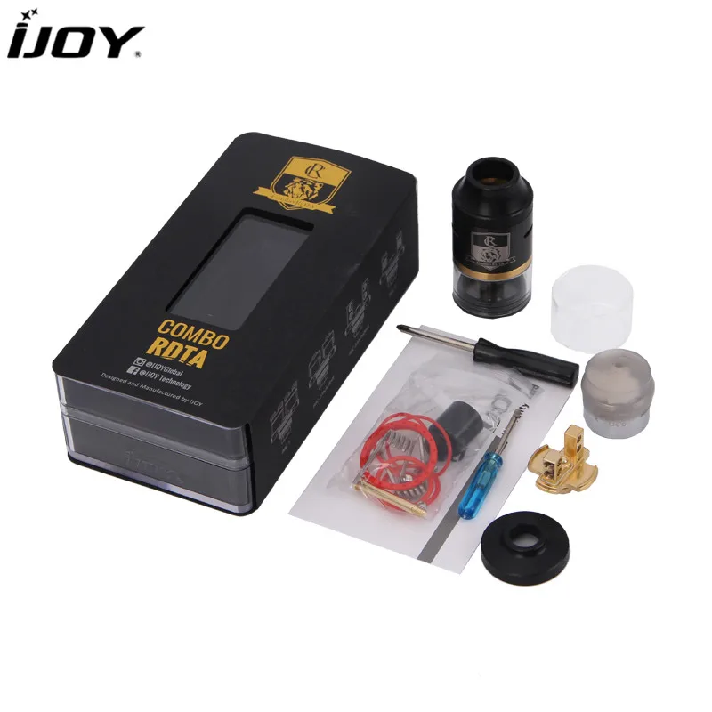 

Original iJoy Combo RDTA Atomizer Tank 6.5ML With Side Filling Design Support Electronic Cigarette Mod Like tesla Mod squonk Box