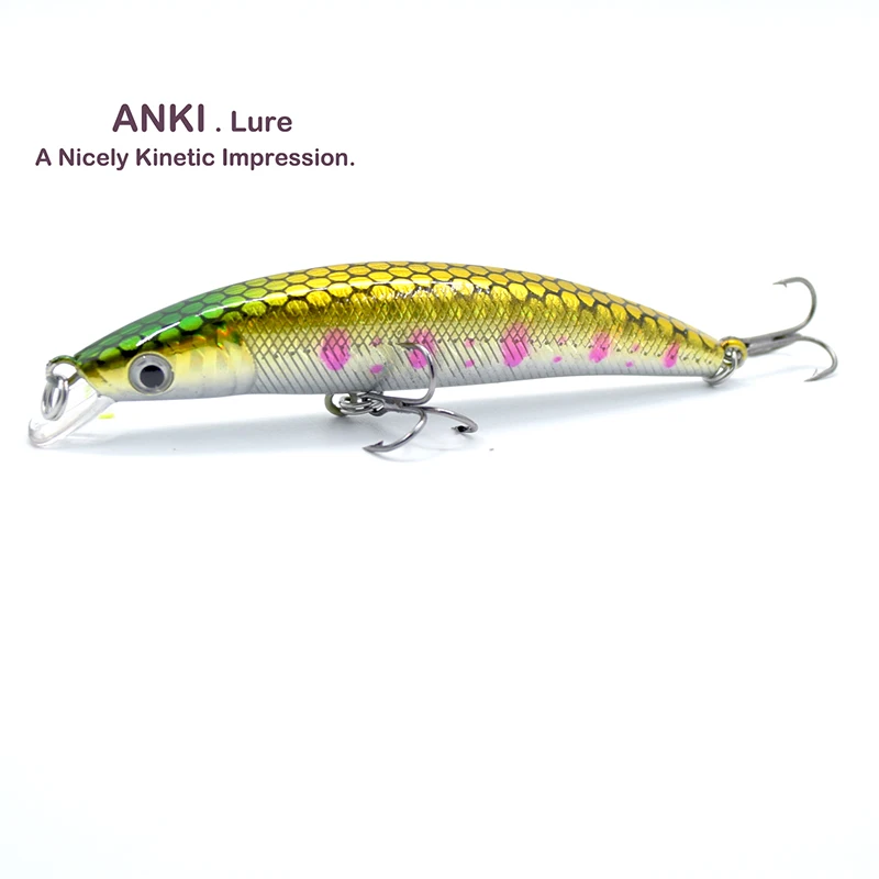 

ANKI 9g 80mm Japan TROUTIN WAVY 80s sinking Minnow Pesca Crankbait fishing lure sharp hooks Artificial Para Pesca Leurre Peche