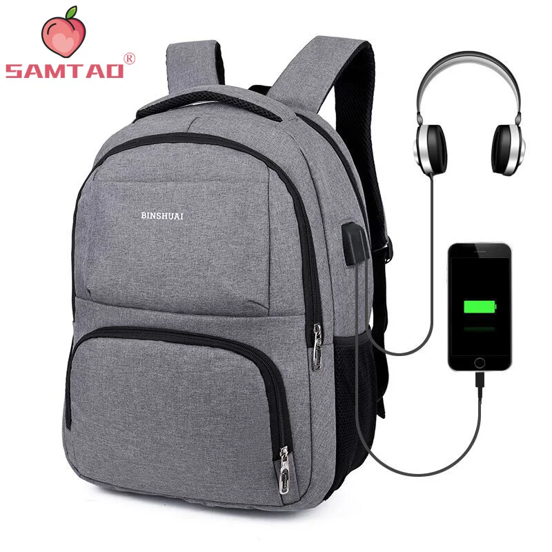 

Laptop Backpack with USB Charge Headphone Jack Multi-function Waterproof Business Men Women Leisure Travel School Bag Backpack