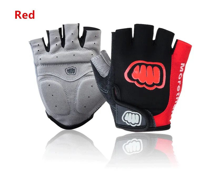 Брендовые мужские перчатки для велоспорта, гелевые перчатки для шоссейного велосипеда, черные, красные, желтые летние спортивные перчатки Guantes Airsoft Parkour, перчатки M, L, XL - Цвет: red