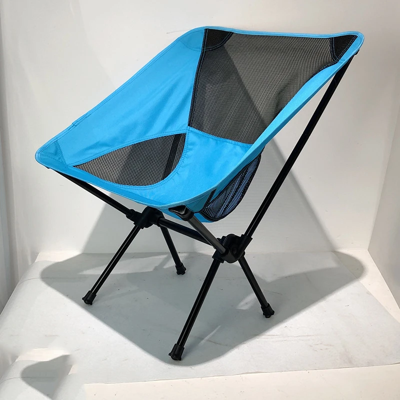 Переносной стул для рыбалки Кемпинг пляж легкий складной Outdoorcamping напольный Ультра свет желтый красный темно синий пляжные стулья - Цвет: Небесно-голубой