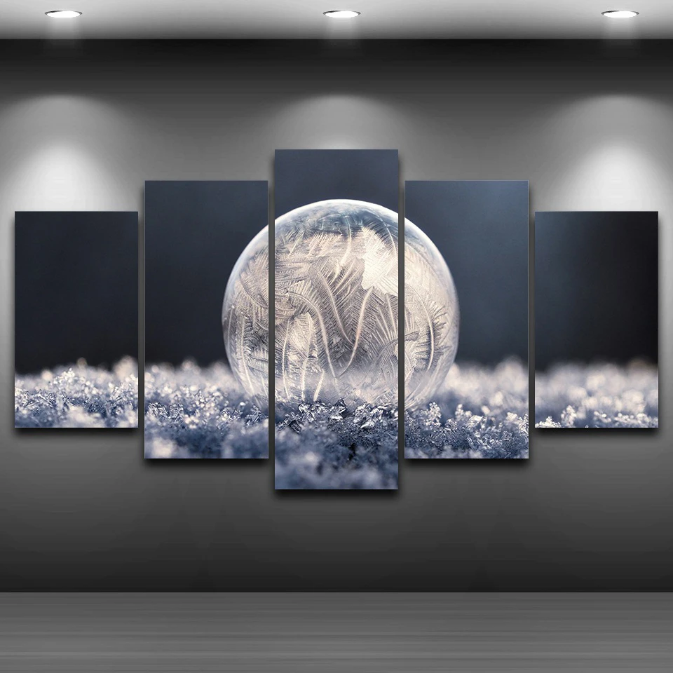 

5D DIY Diamonds Drawing 5 Panels Sphere Living roomPainting Wall Picture for Living Room Square and Round Diamonds