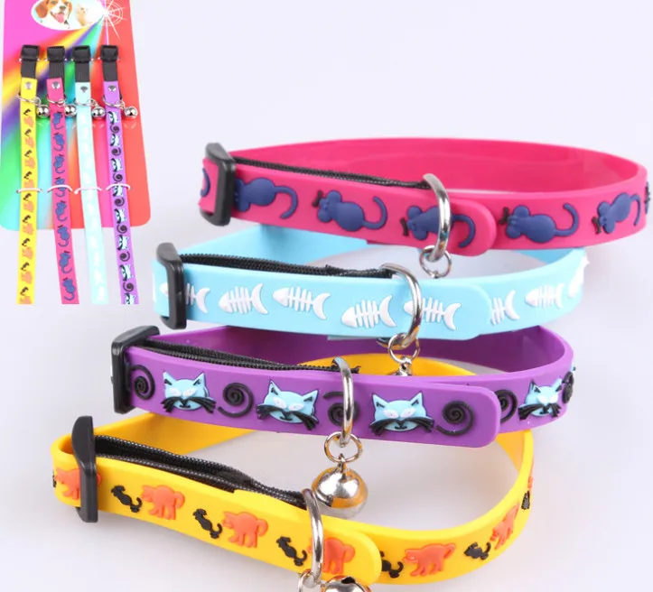 Free shipping pet cat collar safety belt elastic belt mouse cat style soft silicon cartoon 24pcs/lot Free shipping pet cat collar safety belt elastic belt mouse cat style soft silicon cartoon 24pcs/lot