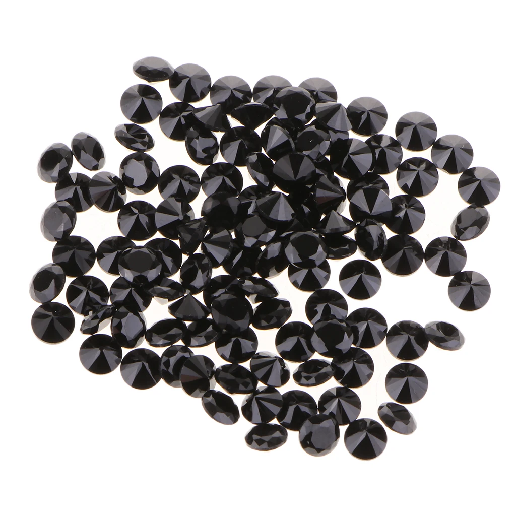 100pcs Zircon Diamond Crystal Faceted Loose Spacer Beads DIY Wedding Party 6mm Jewelry Charms Pendants Decorations