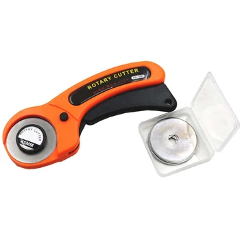 

45mm Rotary Cutter Set With 5 pcs Blades for Fabric Paper Vinyl Circular Cut Cutting Disc Patchwork Leather Craft Sewing Tool