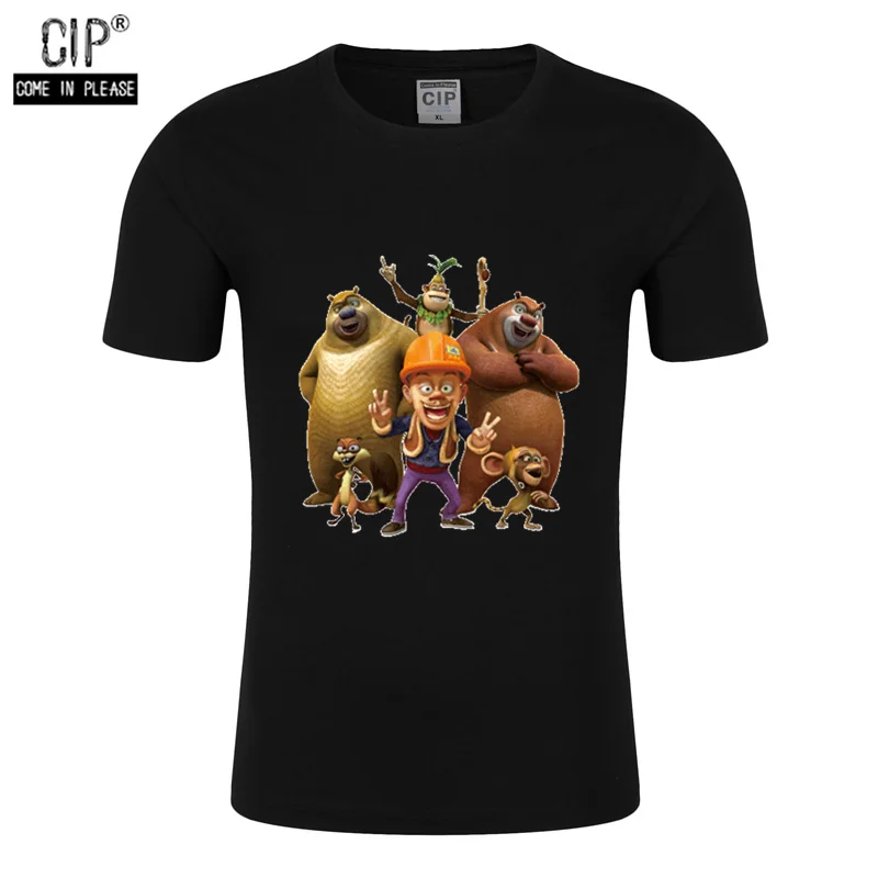 

100%Cotton Russian Masha Bear Costume Kids Teddy Baby Clothes Summer Tops Girls Boys Short Sleeve T shirt Cartoon Baby Tshirts