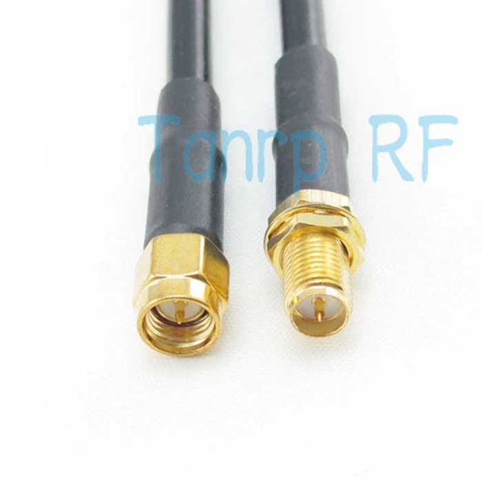

Freeshipping! RG58 RF Pigtail jumper coaxial LOW LOSS cable RP-SMA female jack to SMA male plug 6FEET 200CM
