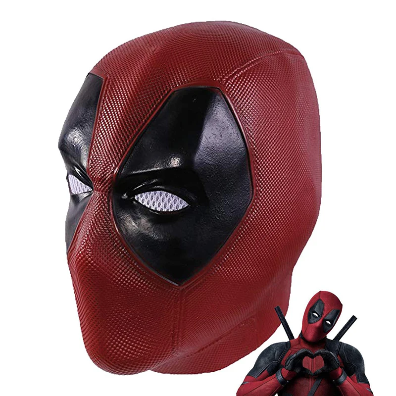 Movie Deadpool Mask Breathable Latex Halloween Cosplay Decor Costume Props Full Face Masks Wholesale Movie Theme