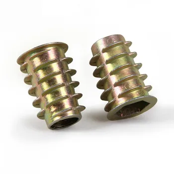 

10/20/50Pcs M4 M5 M6 M8 M10 Zinc Alloy Thread For Wood Insert Nut Flanged Hex Drive Head Furniture Nuts