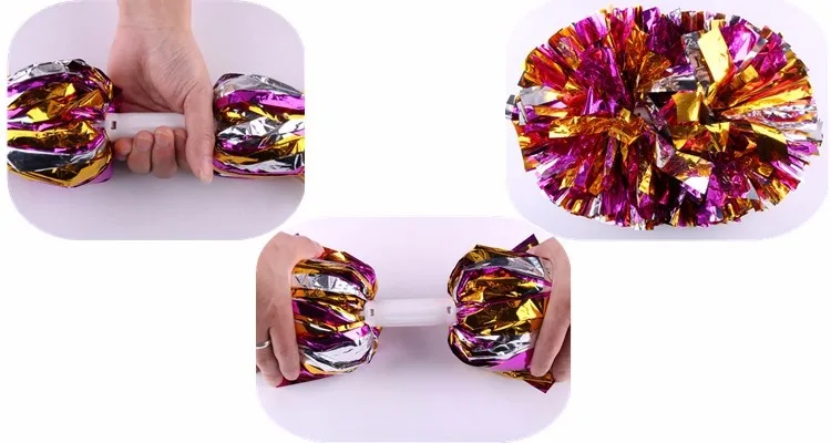 1 قطع ملونة التشجيع بوم بومس ل كرة السلة مباراة pompom