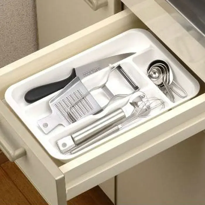 Top Grade Plastic Drawer Spoon Fork Storage Box Storage Plate