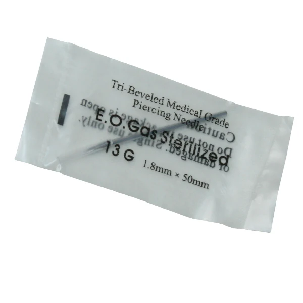 

YILONG New Fashion Unique Sterilized Tattoo Piercing Catheter Sterilized needles tool Body Piercing 13 G with Box Cheap 100PCS