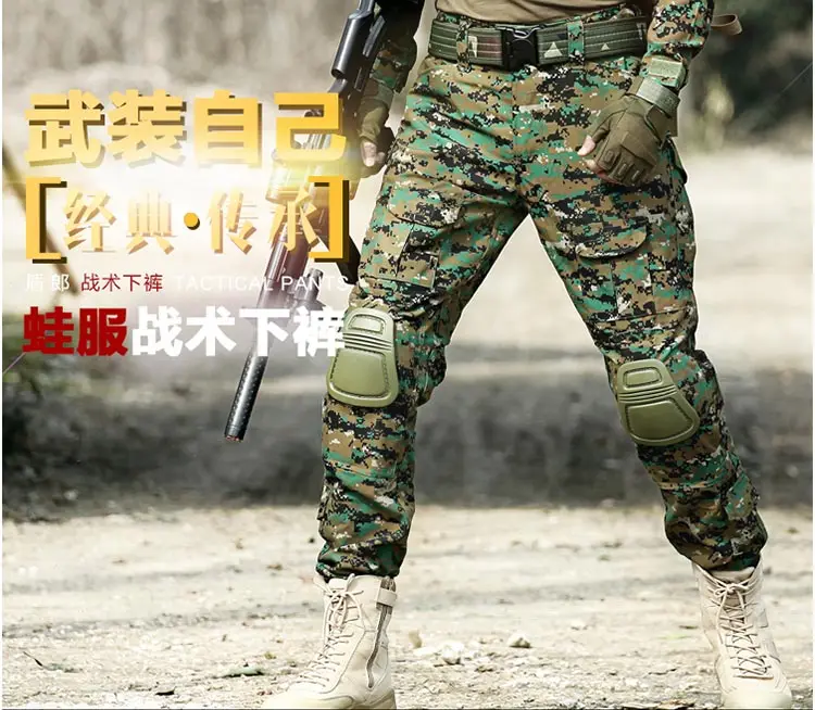 Уличный Спортивный Тактический альпинистские и походные брюки с наколенниками для мужчин ветрозащитные штаны носимые Tactico брюки-карго армейские брюки