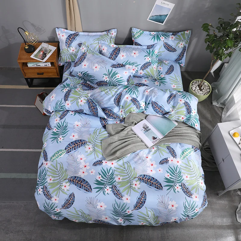 

BEST.WENSD dropshipping flower beds Winter Comforter bedroom cover set bedsheets duvet and bedding sets single Double person