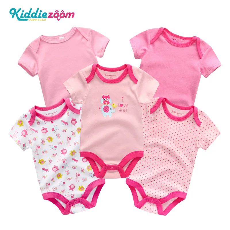 Комплекты одежды из 5 предметов, Детские боди с короткими рукавами, хлопок, одежда для маленьких мальчиков, одежда для новорожденных девочек, Roupas de bebe, 0-12 месяцев - Цвет: Baby Sets5095