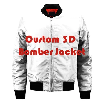 

Drop Shipping USA Size Customized Full Printing Designs Thick Bomber Jacket U Streetwear Flight MA-1 Jacket Custom Made Coat