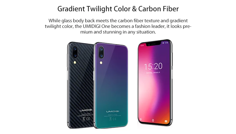 UMIDIGI UMI ONE 4GB RAM 32GB ROM Helio P23 MTK6763 2.0GHz Octa Core 5.9 Inch Incell HD+ Full Screen Dual Camera Android 8.1 4G LTE Smartphone