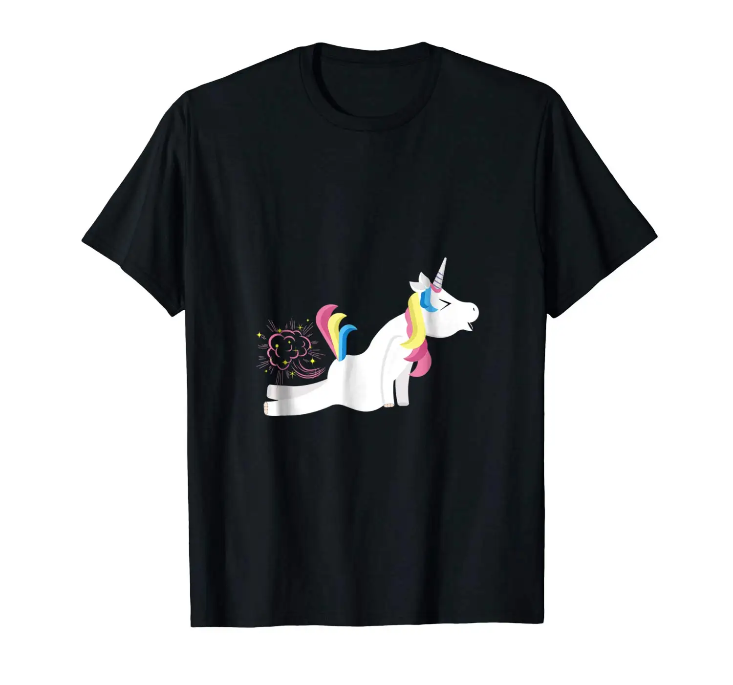 Unicorn Farting Glitter Dust Hilarious For Men And WomenRound Neck T-Shirts | Мужская одежда
