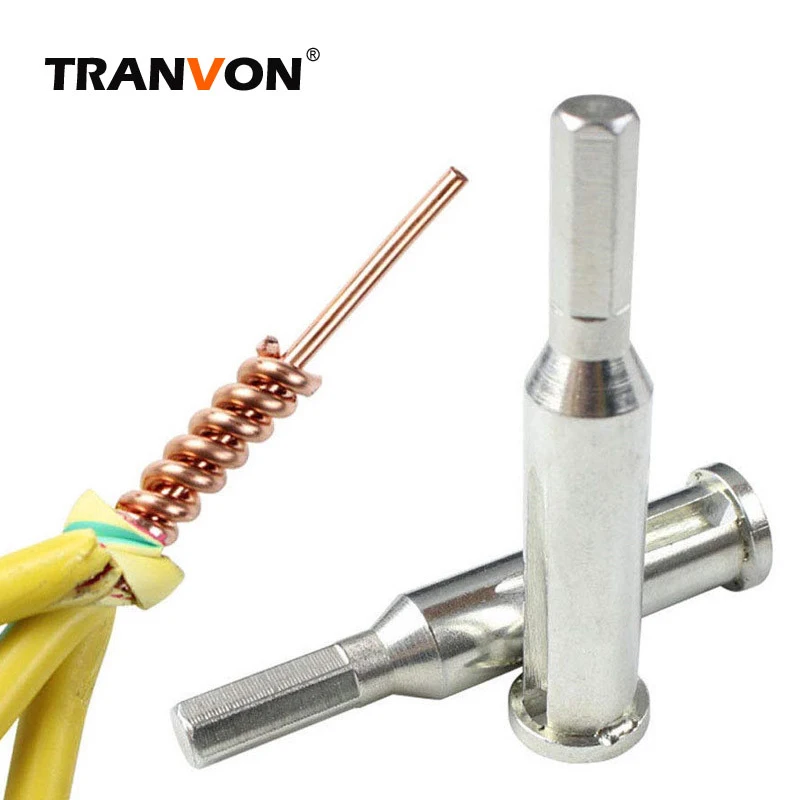 

TRANVON 2pcs Cable Wire Stripping and Twisting Tool Universal ELectrical Cable Connector Automatic Stripper Twister 2.5/4 Square