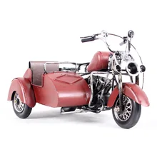 Ретро декоративная жестяная трицикл Модель ручки подарок 0304 красный Huang Lanlv изделие из кованого железа, украшения. Подарки