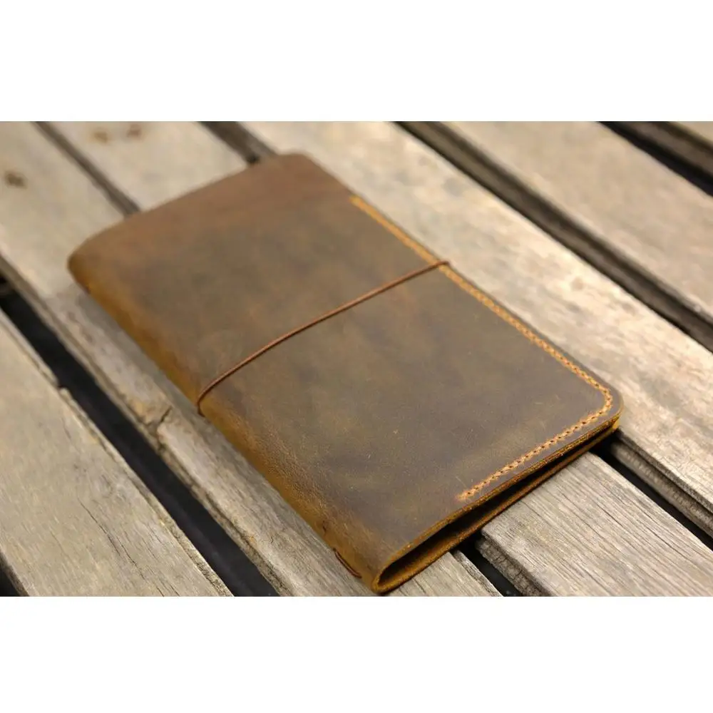 -MD005C Personalised leather midori travelers notebook/midori style leather journal/Midori traveler's notebook cover FREE 3 inserts!