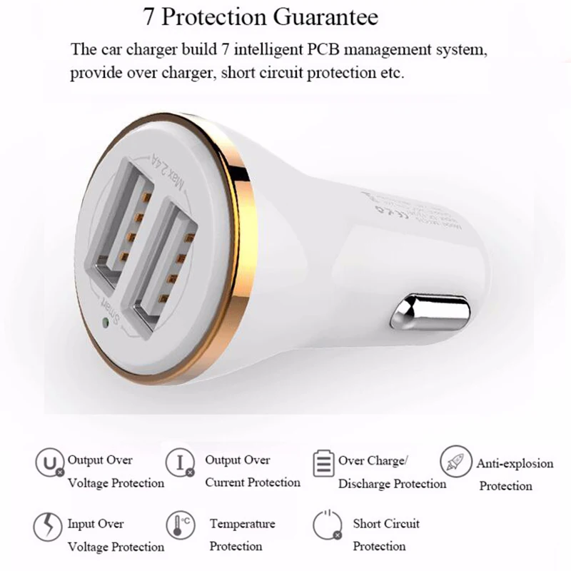 MEIYI 2 USB شاحن سيارة 2.4A ماكس (الحقيقي) سريع تهمة Moblie الهاتف سريع شحن ل فون X XR XS 6 ثانية 6 زائد SE سامسونج Xiaomi