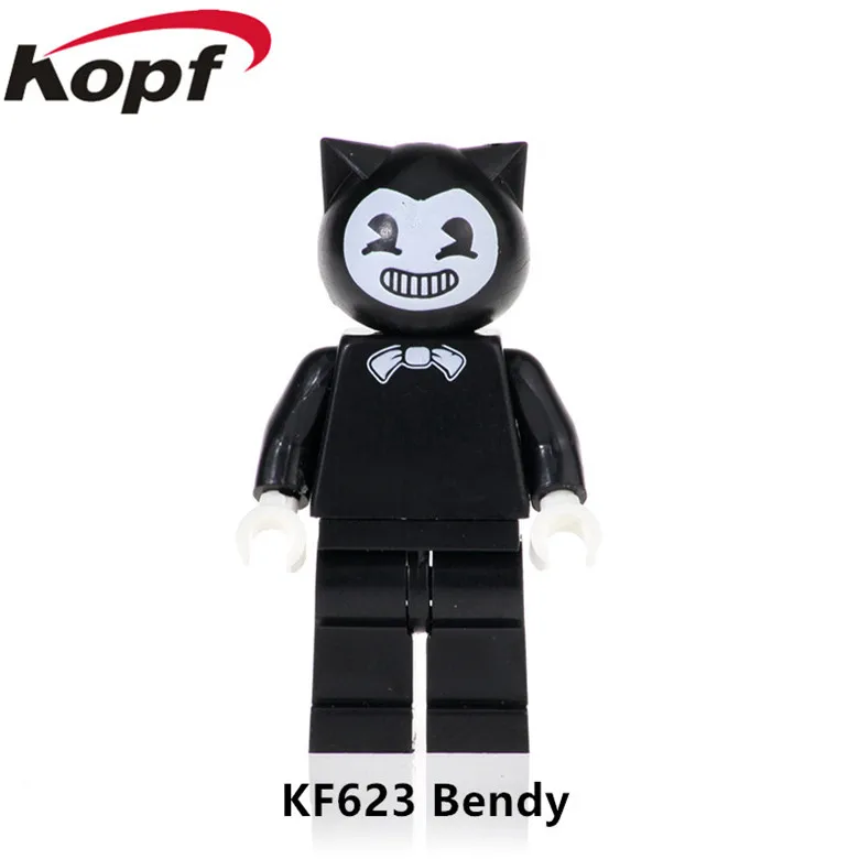 

50Pcs Cartoon Action Bendy Collection Bendy and the Ink Machine Model Figures Building Blocks For Children Gift Best Toys KF623