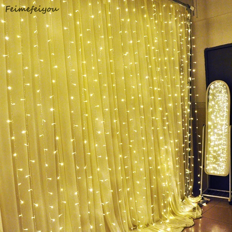 

Feimefeiyou lampadas 320 led 360 led 480 led String lights Curtain led controller with EU Plug AC 220V