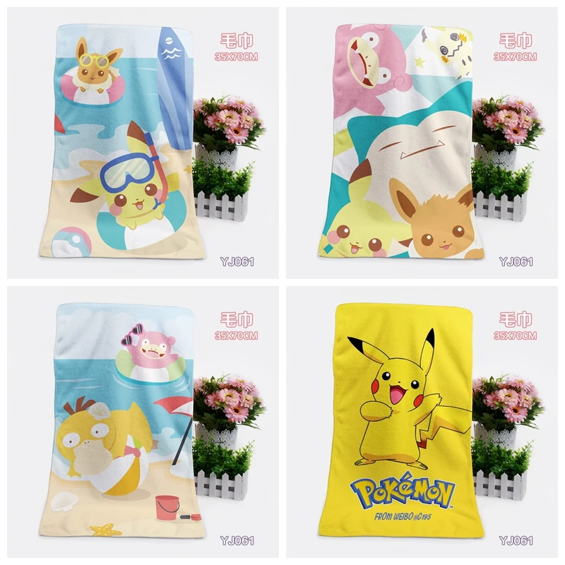 

IVYYE 1PCS Eevee Monster Fashion Customized Anime Bath Towels Handkerchief Soft Face Towel Cartoon Washcloth Unisex NEW