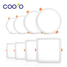 Светодиодный Панель светильник ультра тонкий потолочный утопленный вниз светильник 6 Вт 8 Вт 15 Вт 20 Вт круглый/квадратный Светодиодный точечный светильник AC220V 110V