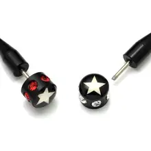 Пятиконечная звезда шаблон акриловые пластиковые запонки серьги панк мужские титановый гвоздик серьга-гвоздик серьги 2166