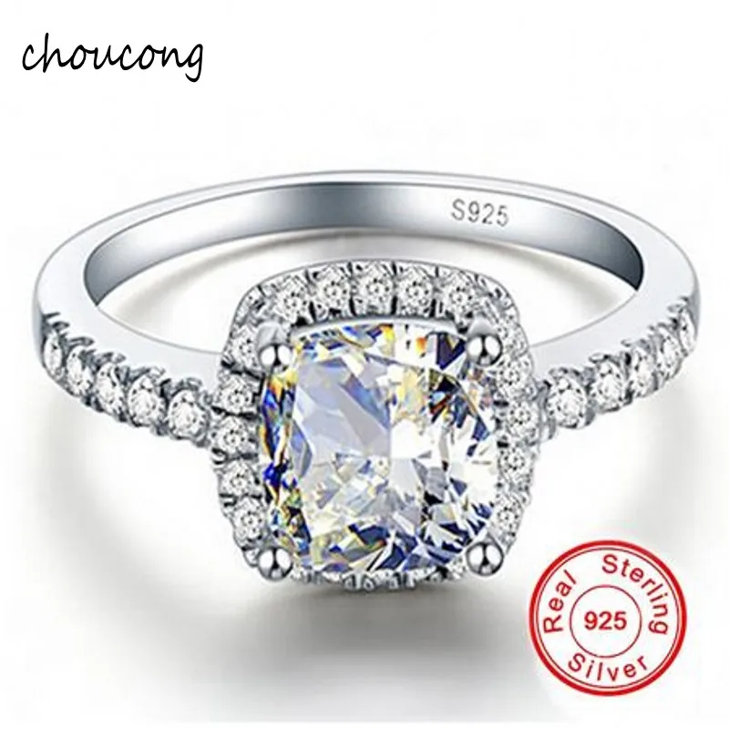 Luxury Two Tone 925 Silver Wedding Rings for Women Emerald Jewelry Size 6-10 Luxury Two Tone 925 Silver Wedding Rings for Women Emerald Jewelry Size 6-10