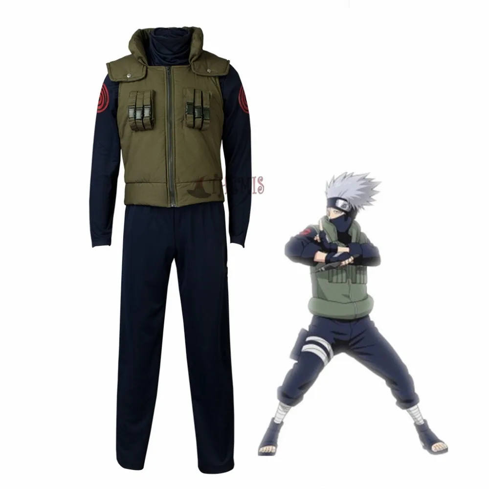 Naruto Hatake Kakashi Cosplay Disfraz Con Mascara