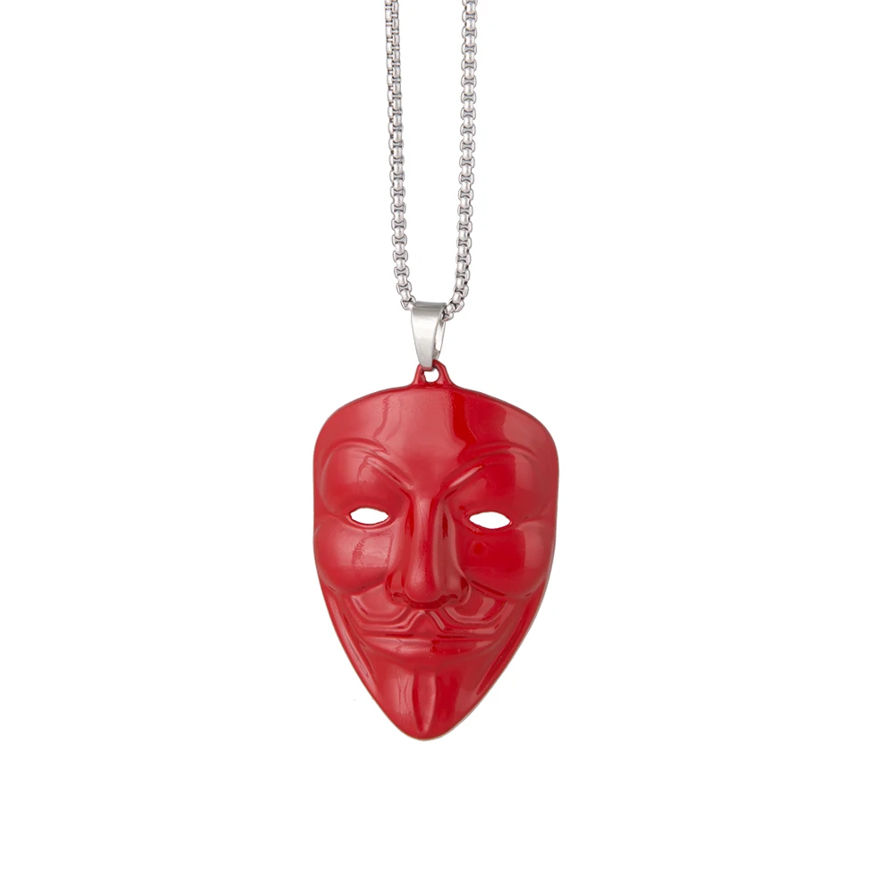 Автомобильная подвеска с маской для европейских и американских мужчин V украшение авто зеркало заднего вида отделка аксессуар подвесное ожерелье украшение подарки - Название цвета: Red