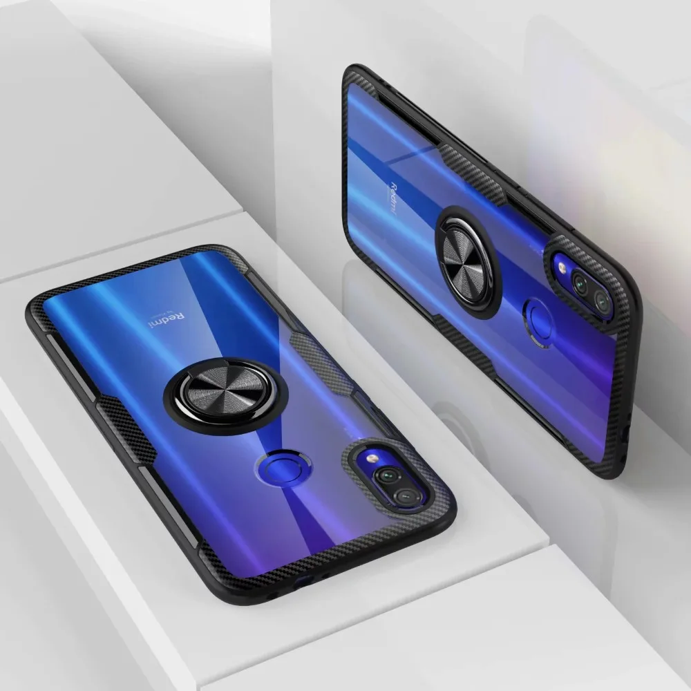 Для Xiaomi Redmi Note 7 Redmi Note7 Pro прозрачный Магнитный чехол-держатель для Xiaomi Redmi 7 Чехол-держатель с кольцом чехол s