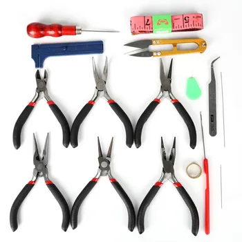 

16pcs/set Jewelry Beading Needle Ruller Scissors Pliers Tool Set For DIY Jewelry Making Findings Handmade Accessories
