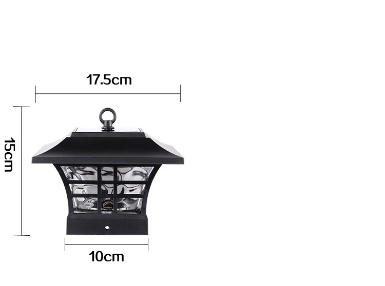 Металлический столб крышка садовый свет наружный Luz светодиодный солнечный жардим для двора вилла дорожка настенное стекло освещение в ночное время с солнечной батареей