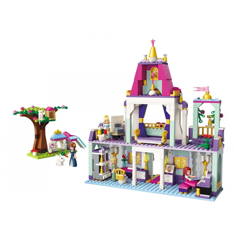 

Enlighten Girls Friends Building Blocks Princess Leah Brithday Party Royal kit Bricks Educational Toys for Children gift