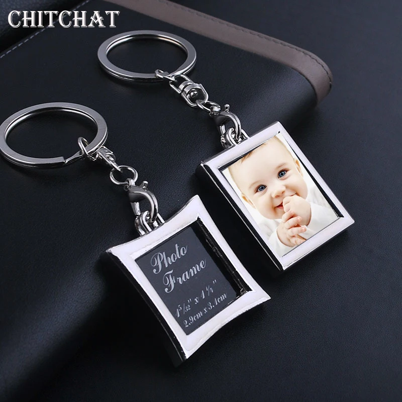 

Personalized Creative Mini Heart Square Round Oval Rhombus Keychian Insert Photo Frame Rotary Keychain Keyring For Special gift