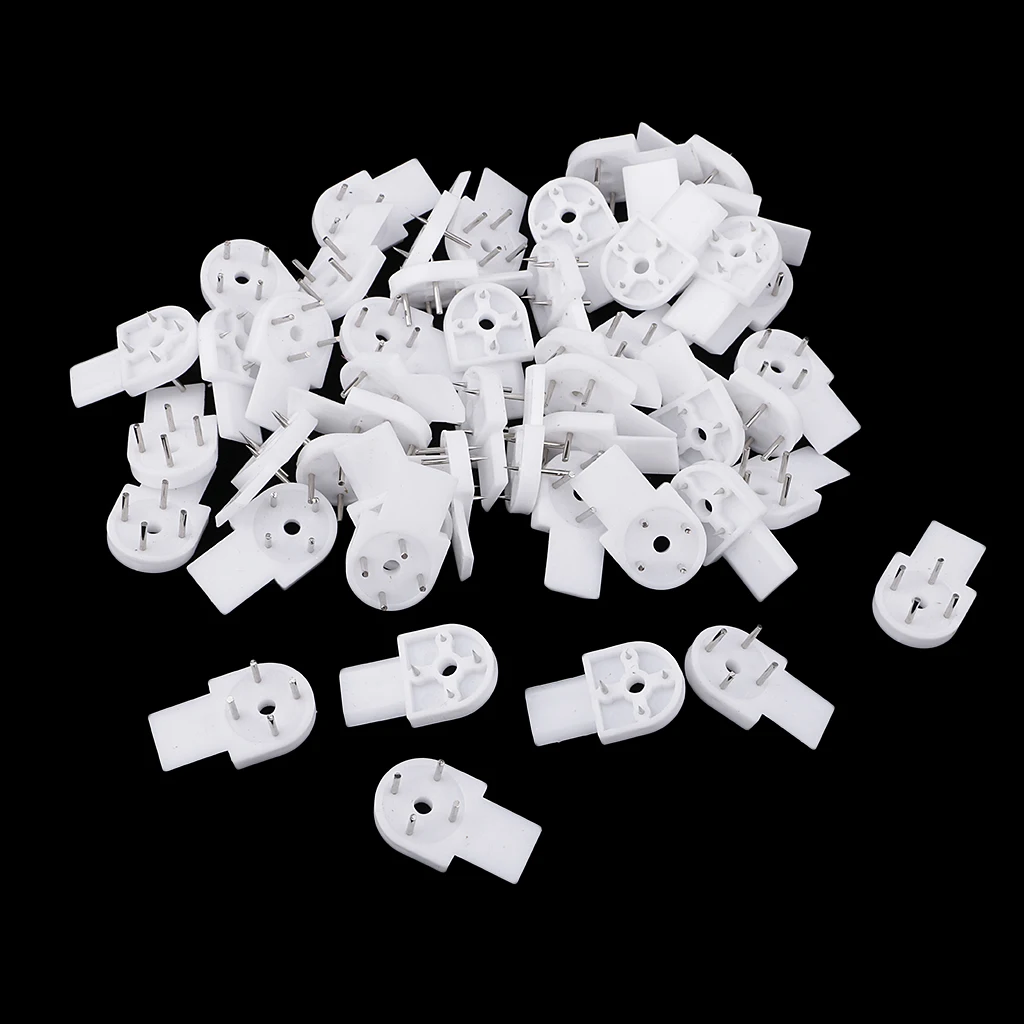 50PCS White Plastic Invisible Hard Wall Mount Photo Picture Frame Nail Hook Hanger Hard Picture Frame Wall Hooks 34x19mm