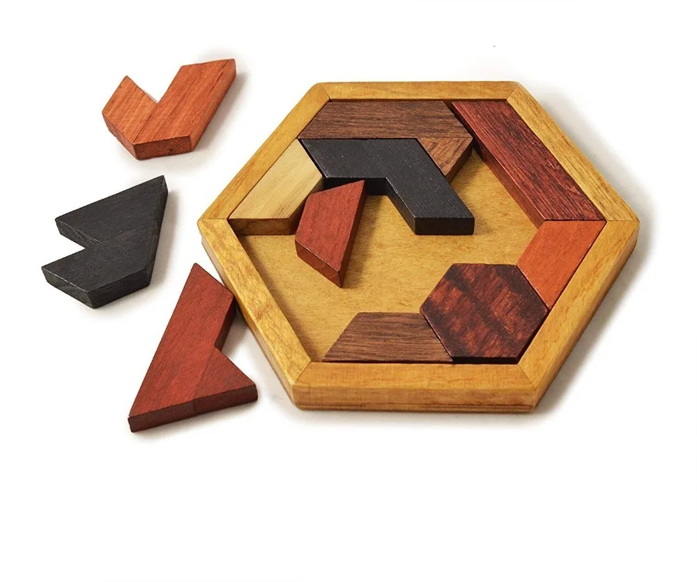 Tangram деревянная головоломка тренировка мозга Геометрическая Интеллектуальная Детская развивающая игрушка 11 деталей для детей 2-4 лет Новинка