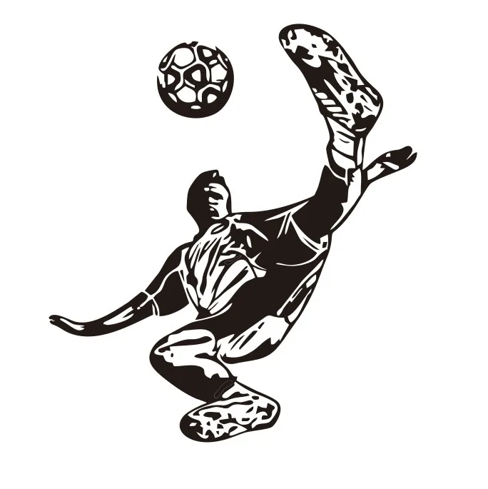 Футбольный игрок и индивидуальное название ребенка Настенный декор для спальни