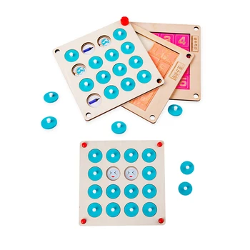 

Kid Early educational toys baby hand grasp Memory Matching Chess Game toys baby child wood jigsaw toy