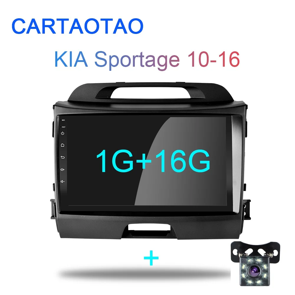 2G+ 32G " 2din Android 8,1 GO автомобильный dvd-плеер для KIA Sportage 3 4 2010 2011 2012 2013- автомобильный Радио gps навигация wifi плеер - Цвет: Красный