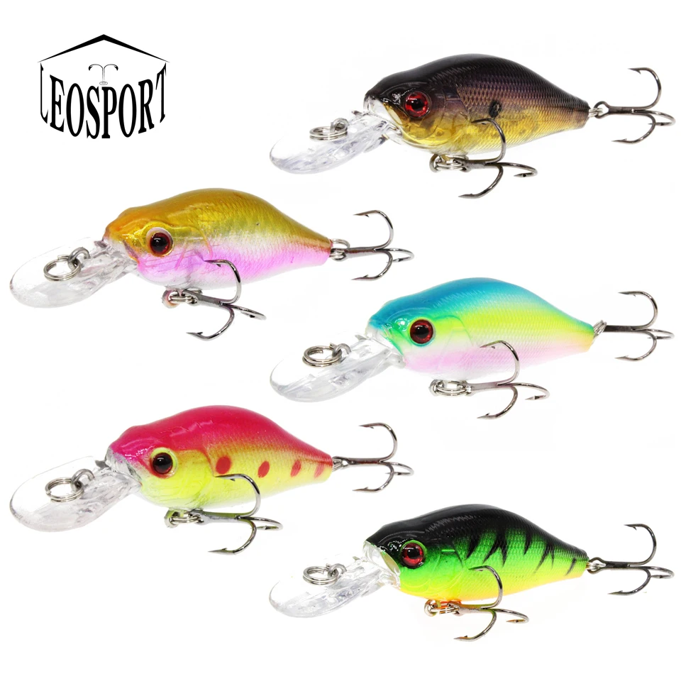 New Crankbait Wobblers Lure 70mm/8g High Quality Hooks 10 Different Colors Artificial Bait Hard Fishing Cranks