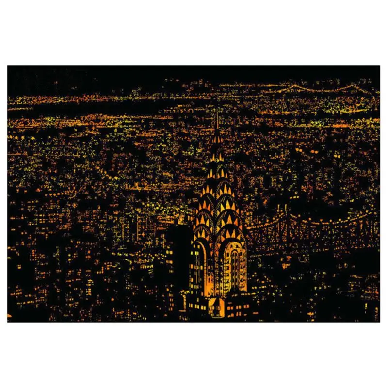 Креативная цветная открытка соскабливание ночные сцены царапины классический мир мода город знак поздравительные открытки