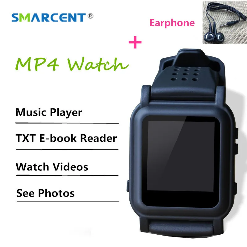  SMARCENT DZ11 Smart Watch 8GB 4GB MP3 Player with Earphone Support E-book Reader Music Video Pictur