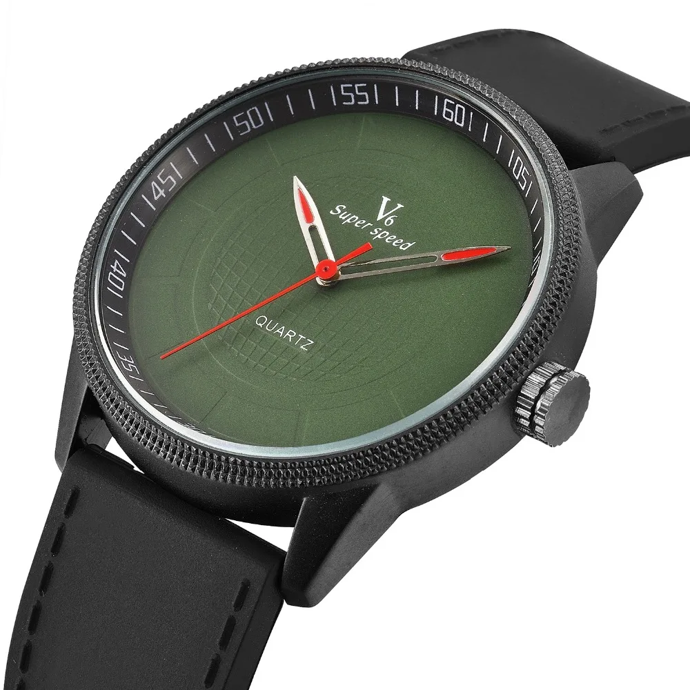 

V6 Fashion Military Watch Men Watch Silicone waterproof Sport Watches Mens Watches Hour Clock relogio masculino reloj hombre